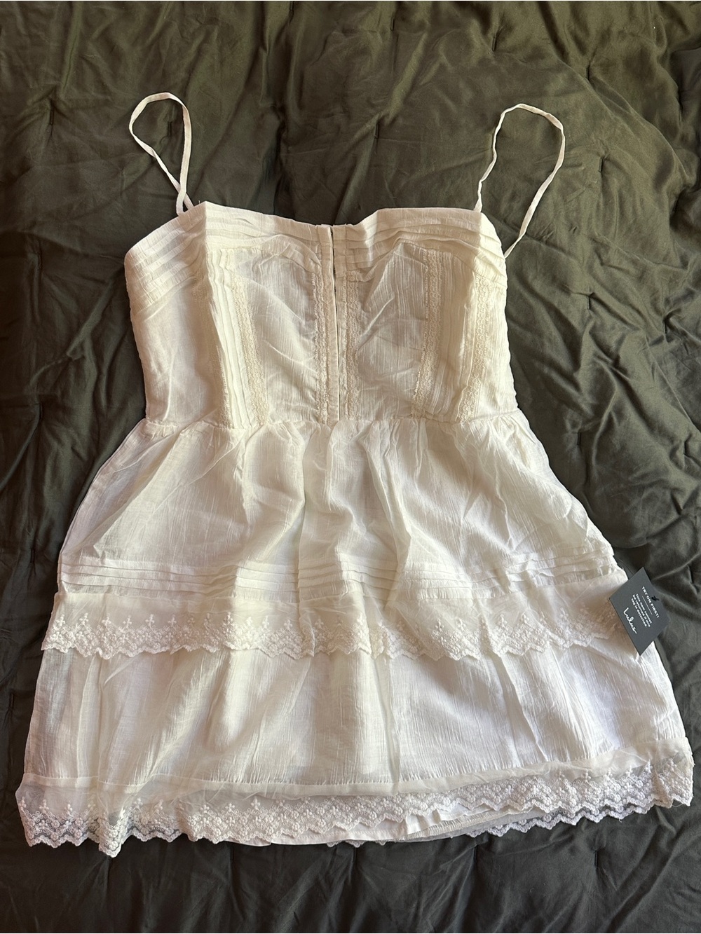 Lulus White Lace-Trim Summer Dress - Women